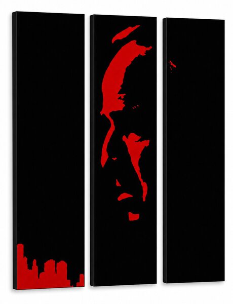 Tablou POP ART pictat manual Marlon Brando 3 buc gff - 60x60 cm