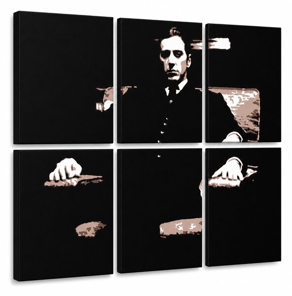 Tablou POP ART pictat manual Nașul 6 buc god11 - 90x60 cm