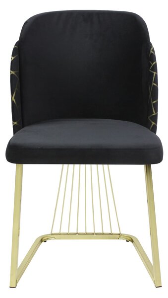 Scaun Ilona Negru Gold
