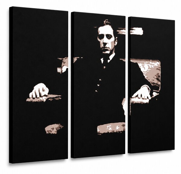 Tablou POP ART pictat manual Nașul 3 buc god10 - 60x40 cm