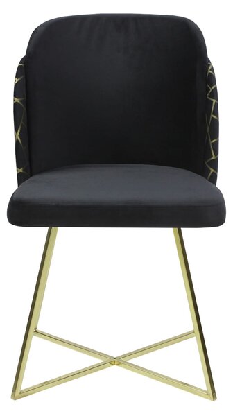 Scaun Alexa Negru Gold