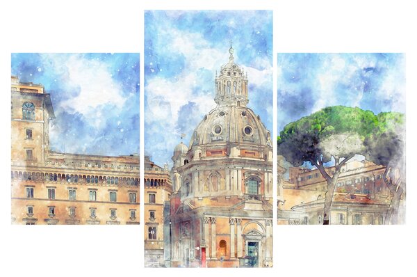 Tablou - Biserica Santa Maria di Loreto, Roma, Italia (90x60 cm)