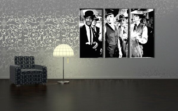 Tablou POP ART pictat manual Rat Pack 3 bucăți rp2 - 60x40 cm