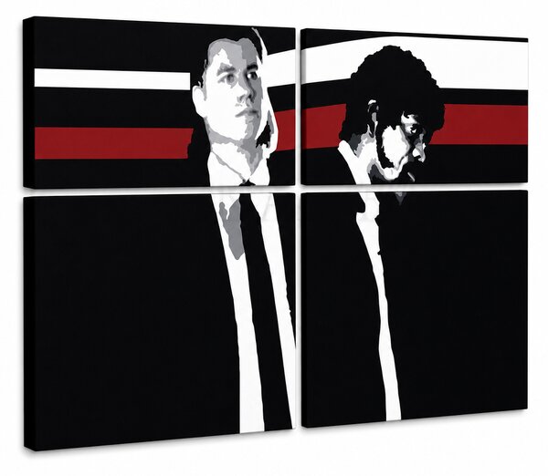 Tablou POP ART pictat manual Pulp Fiction 4 bucăți pulp - 120x60 cm