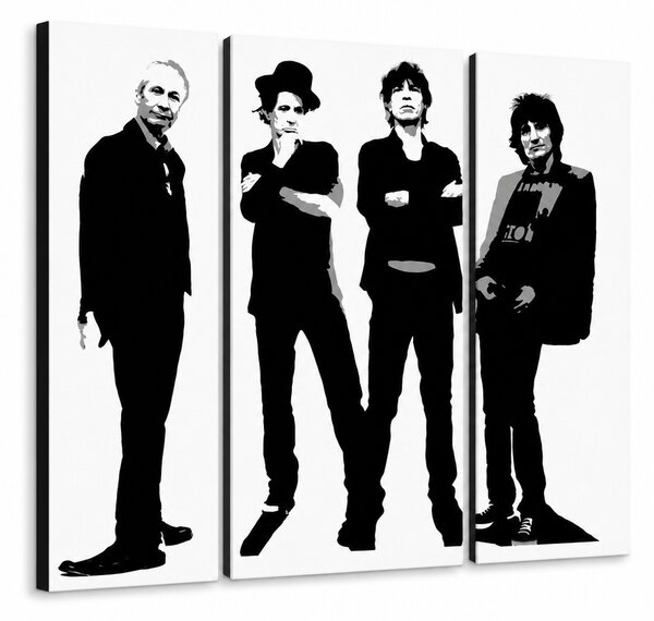 Tablou POP ART pictat manual Rolling Stones 4 buc rs - 60x60 cm