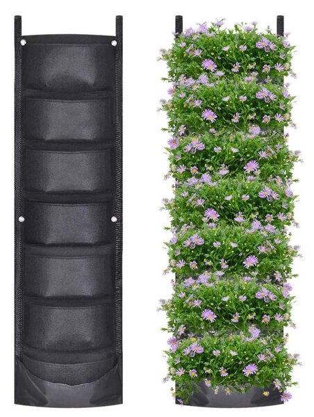 Jardiniera verticala impermeabila, suport de flori pentru gard