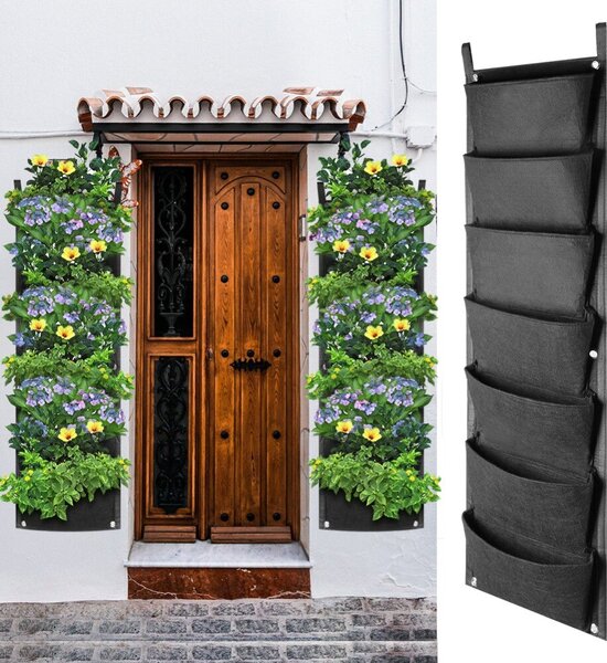 Jardiniera verticala impermeabila, suport de flori pentru gard