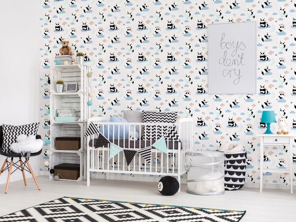 Tapet vlies de lux panda bej