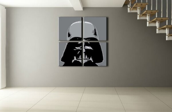 Tablou POP ART pictat manual STAR WARS 4 piese sw - 60x60 cm