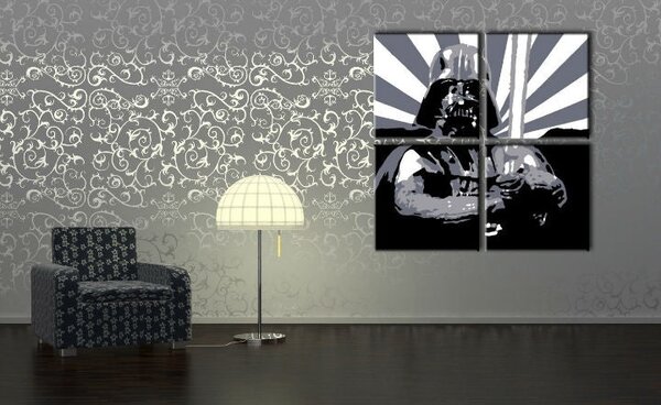 Tablou POP ART pictat manual STAR WARS 4 bucăți sw2 - 60x60 cm