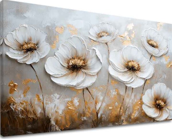 Pictură de flori dansatoare | finisată de mâna artistului - 40x60 cm