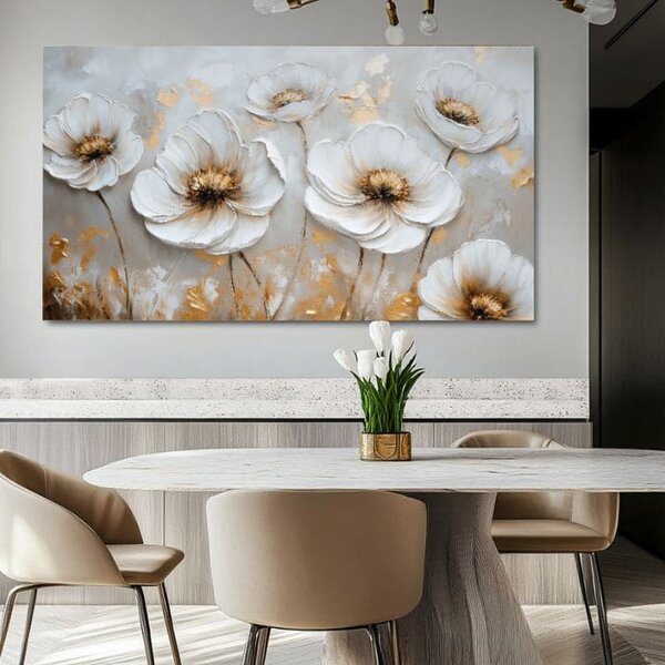 Pictură de flori dansatoare | finisată de mâna artistului - 40x60 cm