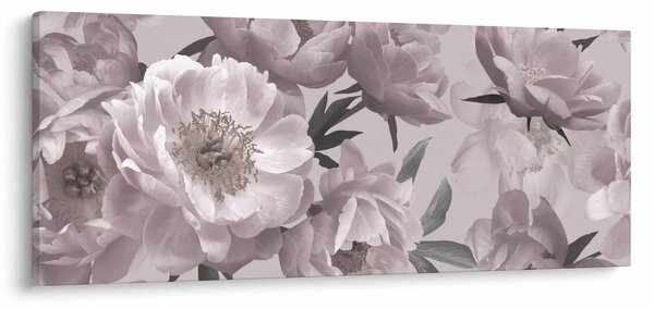 Tablou - Vintage bujorii (120x50 cm)