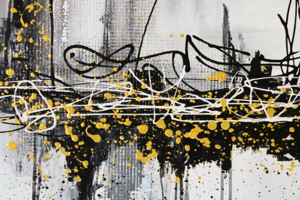 Tablou de perete pictat ABSTRACT 1 parte - 100x100 cm
