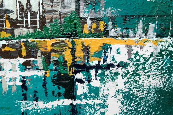 Tablou de perete pictat ABSTRACT 1 parte - 80x80 cm