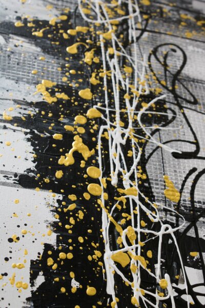 Tablou de perete pictat ABSTRACT 1 parte - 100x100 cm