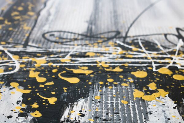 Tablou de perete pictat ABSTRACT 1 parte - 100x100 cm