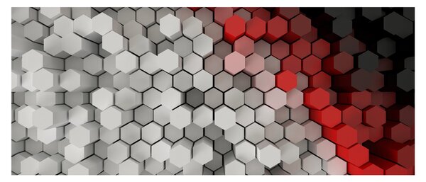 Tablou - 3D hexagoane (120x50 cm)
