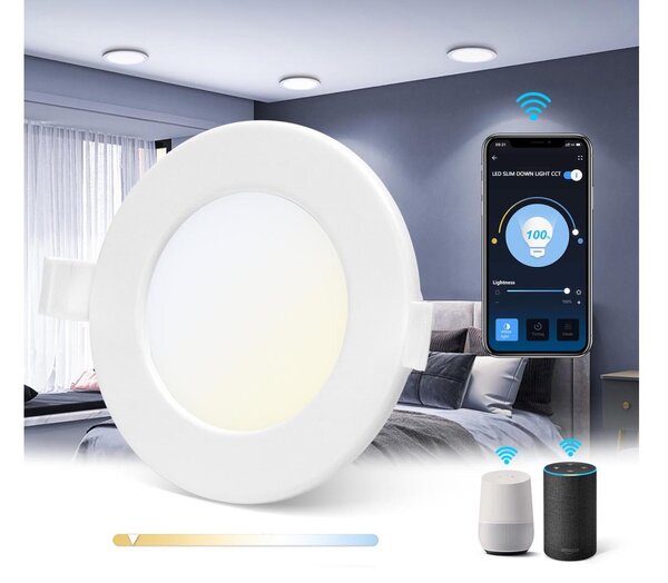 Plafonieră LED dimabilă 6W/230V d. 11,5 cm Wi-Fi Aigostar