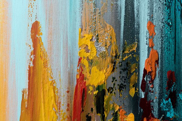 Tablou de perete pictat ABSTRACT 1 parte - 60x90 cm