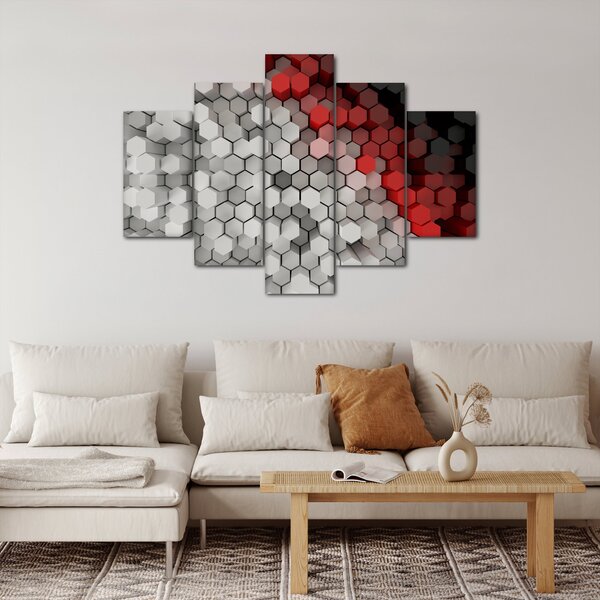 Tablou - 3D hexagoane (150x105 cm)