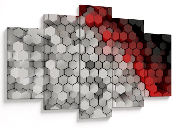 Tablou - 3D hexagoane (150x105 cm)