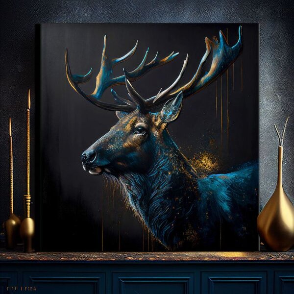 Pictură decorativă pe pânză - PREMIUM ART - Peaceful Forest Guardian - 80x80 cm