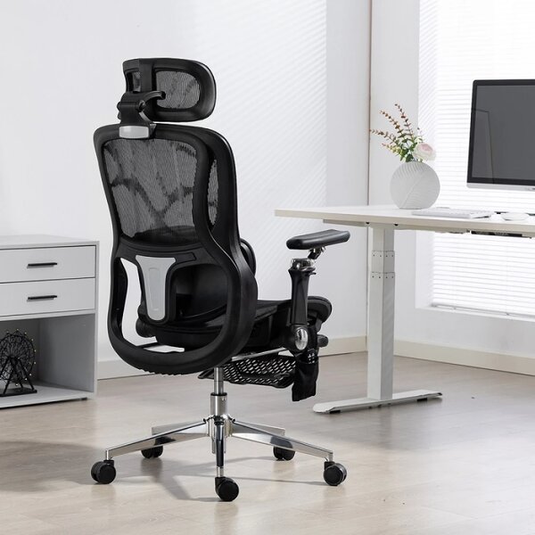RHYTHM PRO Scaun ergonomic cu funcție Rhythm, sezut Translatie, cotiere 6D, Suport lombar ajustabil, Mesh, Negru