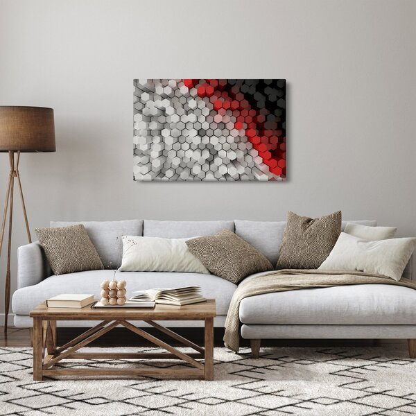 Tablou - 3D hexagoane (90x60 cm)