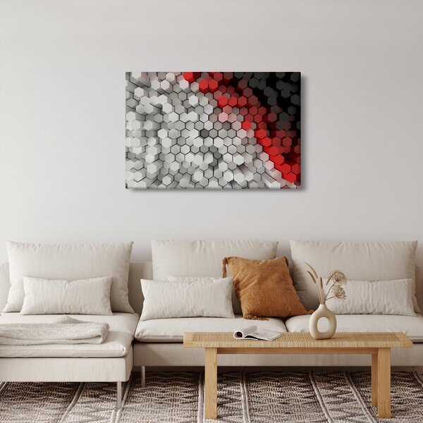 Tablou - 3D hexagoane (90x60 cm)
