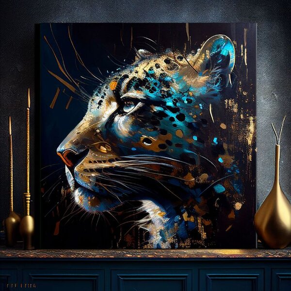 Pictură decorativă pe pânză - PREMIUM ART - Spotted Hunter's Elegance - 60x60 cm