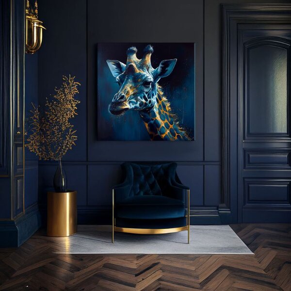 Pictură decorativă pe pânză - PREMIUM ART - Towering Majesty of Giraffe - 80x80 cm