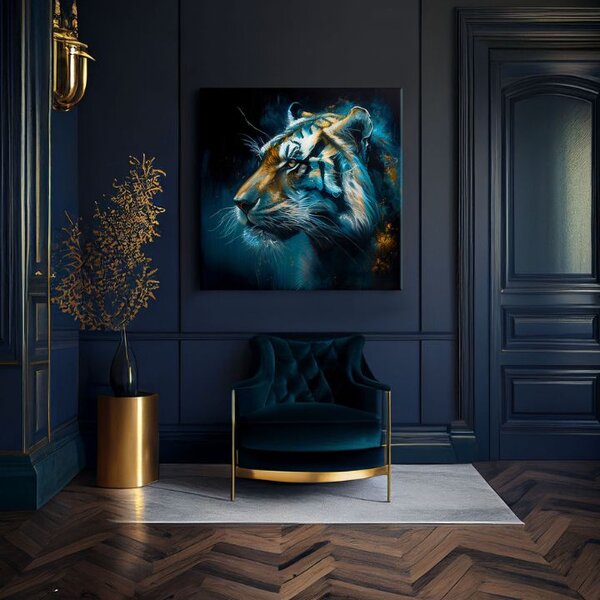Pictură decorativă pe pânză - PREMIUM ART - Tiger's Mighty Spirit - 60x60 cm