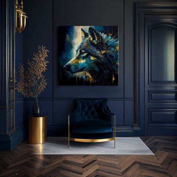 Pictură decorativă pe pânză - PREMIUM ART - Wilderness in Wolf Eyes - 60x60 cm