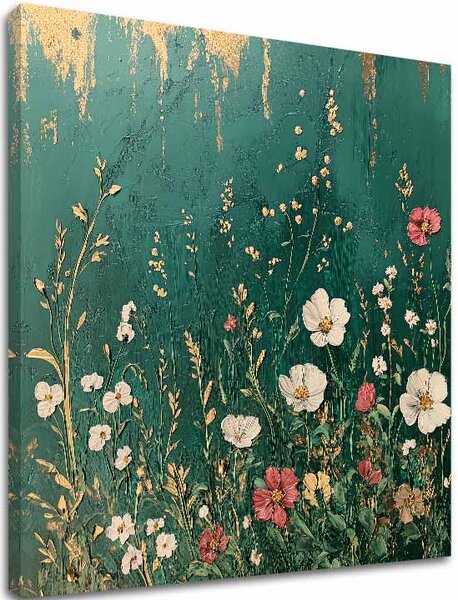 Reproducere pe pânză gradina de amintiri | finisată de mâna artistului - 40x40 cm