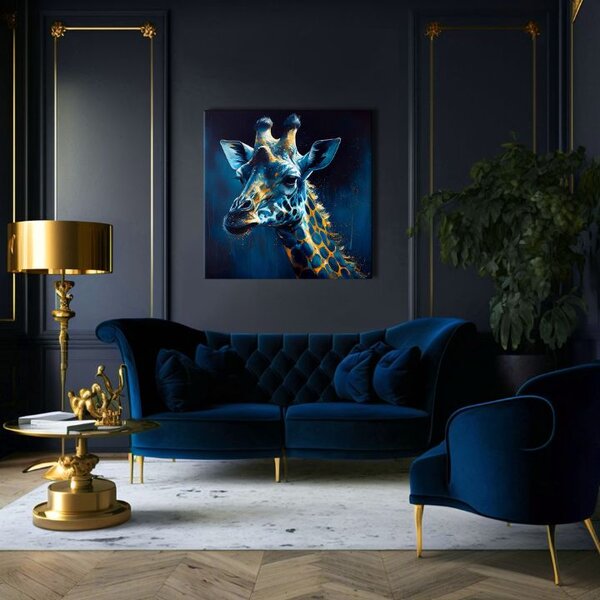 Pictură decorativă pe pânză - PREMIUM ART - Towering Majesty of Giraffe - 80x80 cm