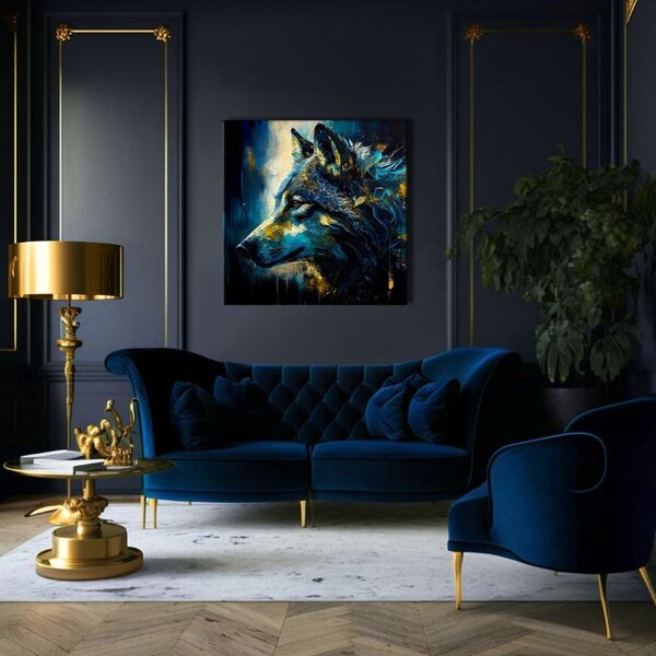 Pictură decorativă pe pânză - PREMIUM ART - Wilderness in Wolf Eyes - 60x60 cm
