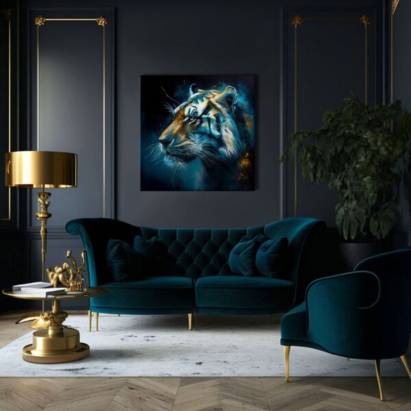 Pictură decorativă pe pânză - PREMIUM ART - Tiger's Mighty Spirit - 60x60 cm