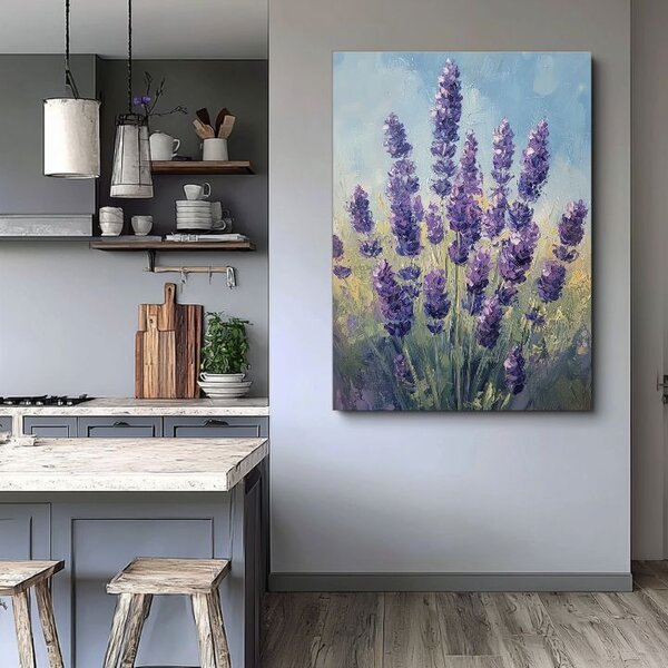Pictură Lavanda șoptitoare | Câmpuri pline de parfum | finisată de mâna artistului - 40x60 cm