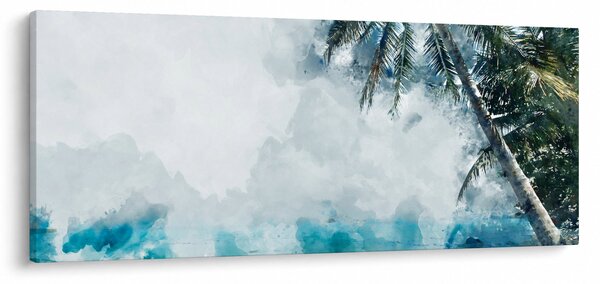 Tablou - Palmier lângă mare (120x50 cm)