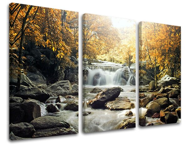 Tablou de perete 3 părți WATERFALLS - 60x40 cm