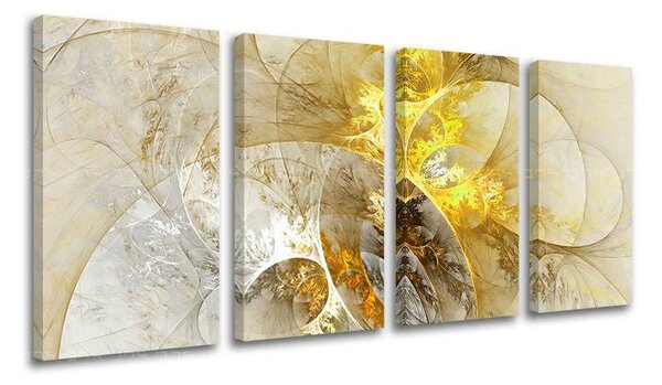 Tablou de perete 4 părți ABSTRACT - 80x40 cm