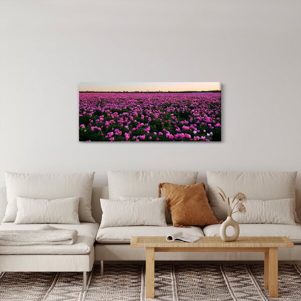 Tablou - Pajiștea cu lalele violet (120x50 cm)