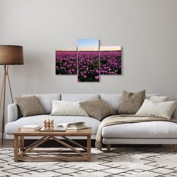 Tablou - Pajiștea cu lalele violet (90x60 cm)