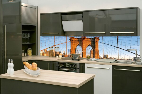 Fototapet pentru bucătărie - podul brooklyn 260 x 60 cm