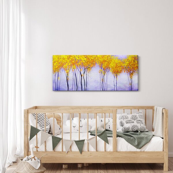Tablou - Copaci galbeni (120x50 cm)