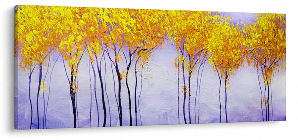 Tablou - Copaci galbeni (120x50 cm)