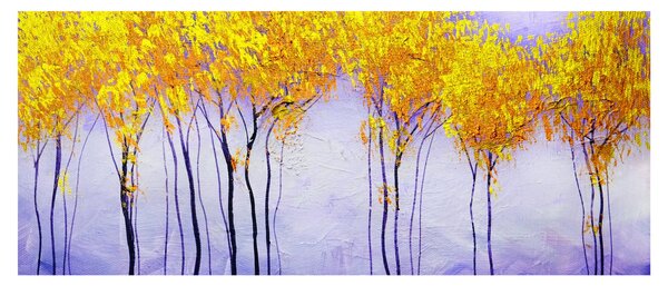 Tablou - Copaci galbeni (120x50 cm)