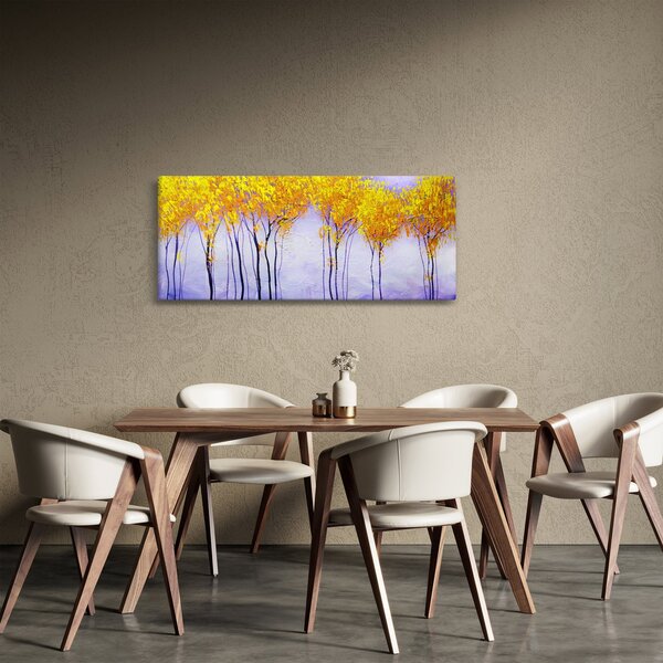 Tablou - Copaci galbeni (120x50 cm)