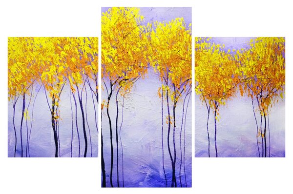 Tablou - Copaci galbeni (90x60 cm)